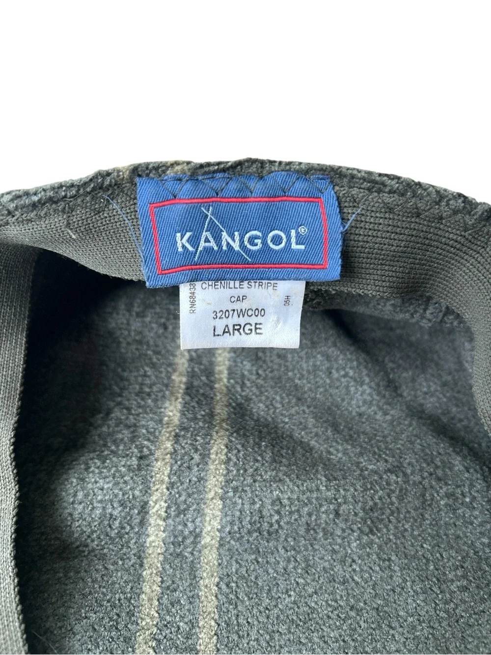 Kangol Charcoal Green Chenille Stripe Cap